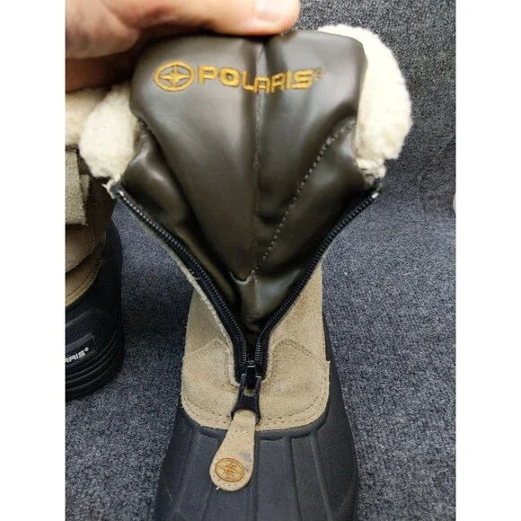 Polaris Womens Size 9 Leather Fur Lined Top Thinsulate Zip Up Snow Boots - Picture 15 of 15